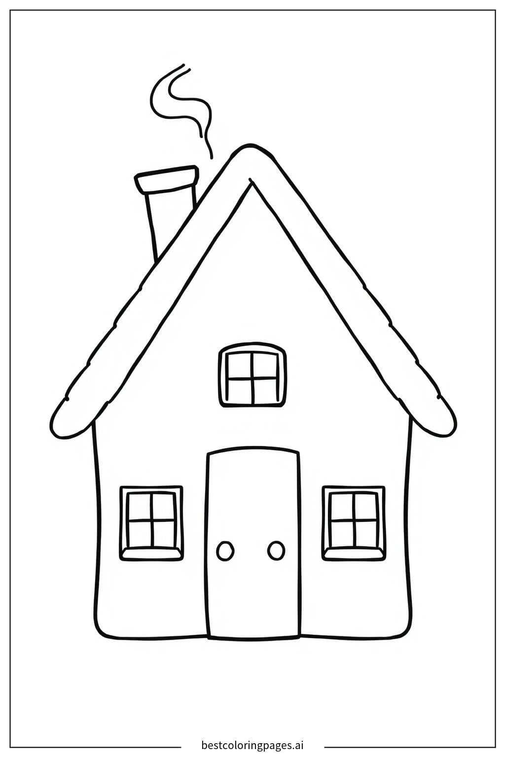 Charming Small House with a Cozy Chimney