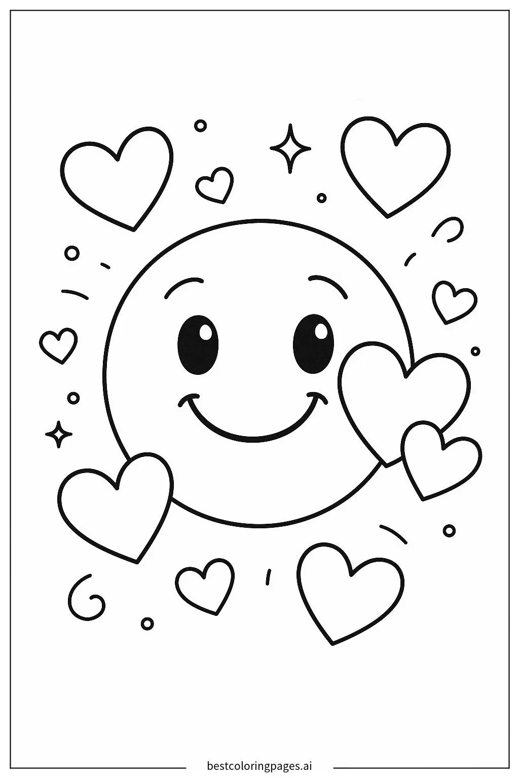 Smiling Face Emoji with Heart Interaction