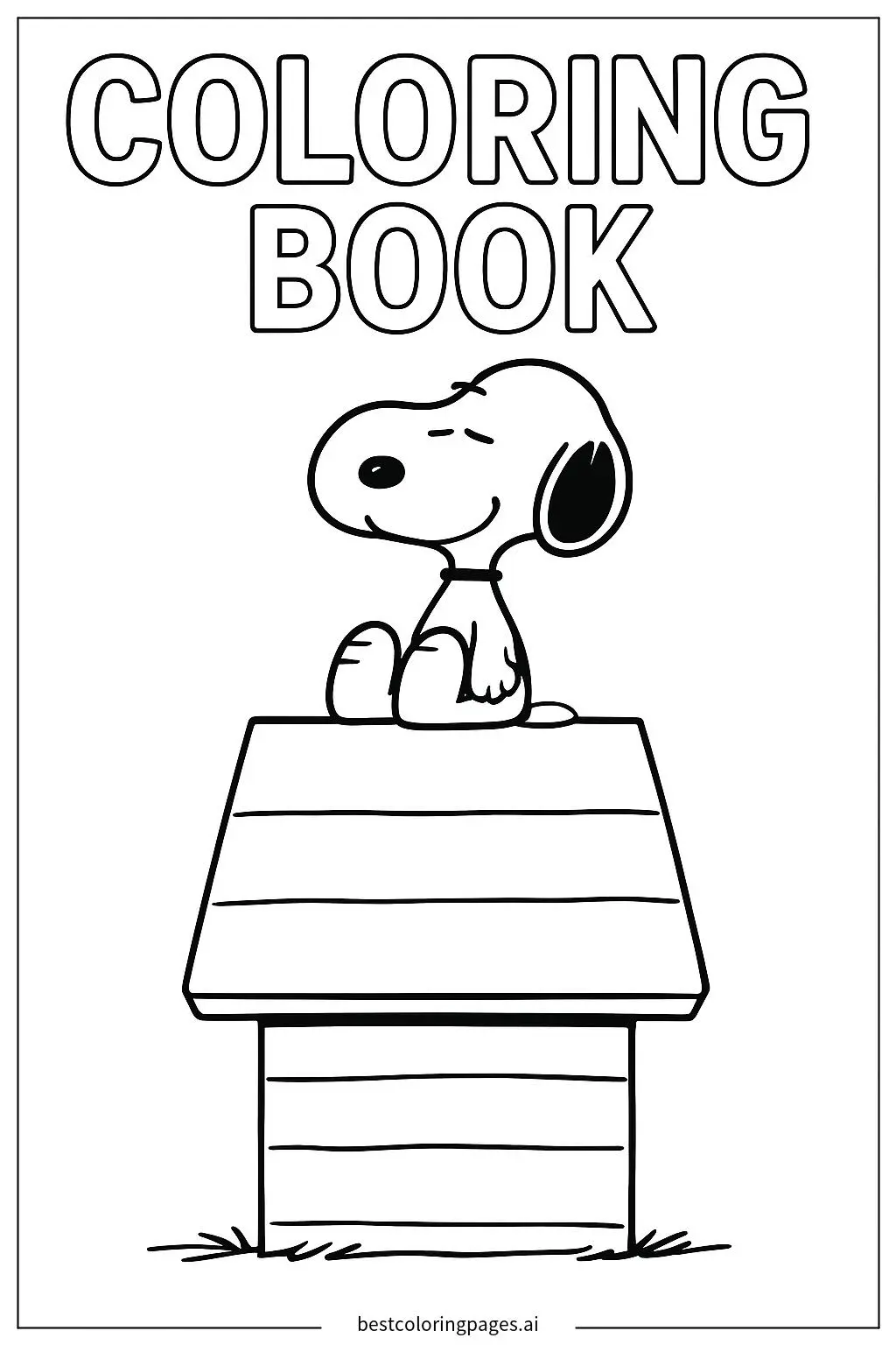 Snoopy Relaxing on His Doghouse