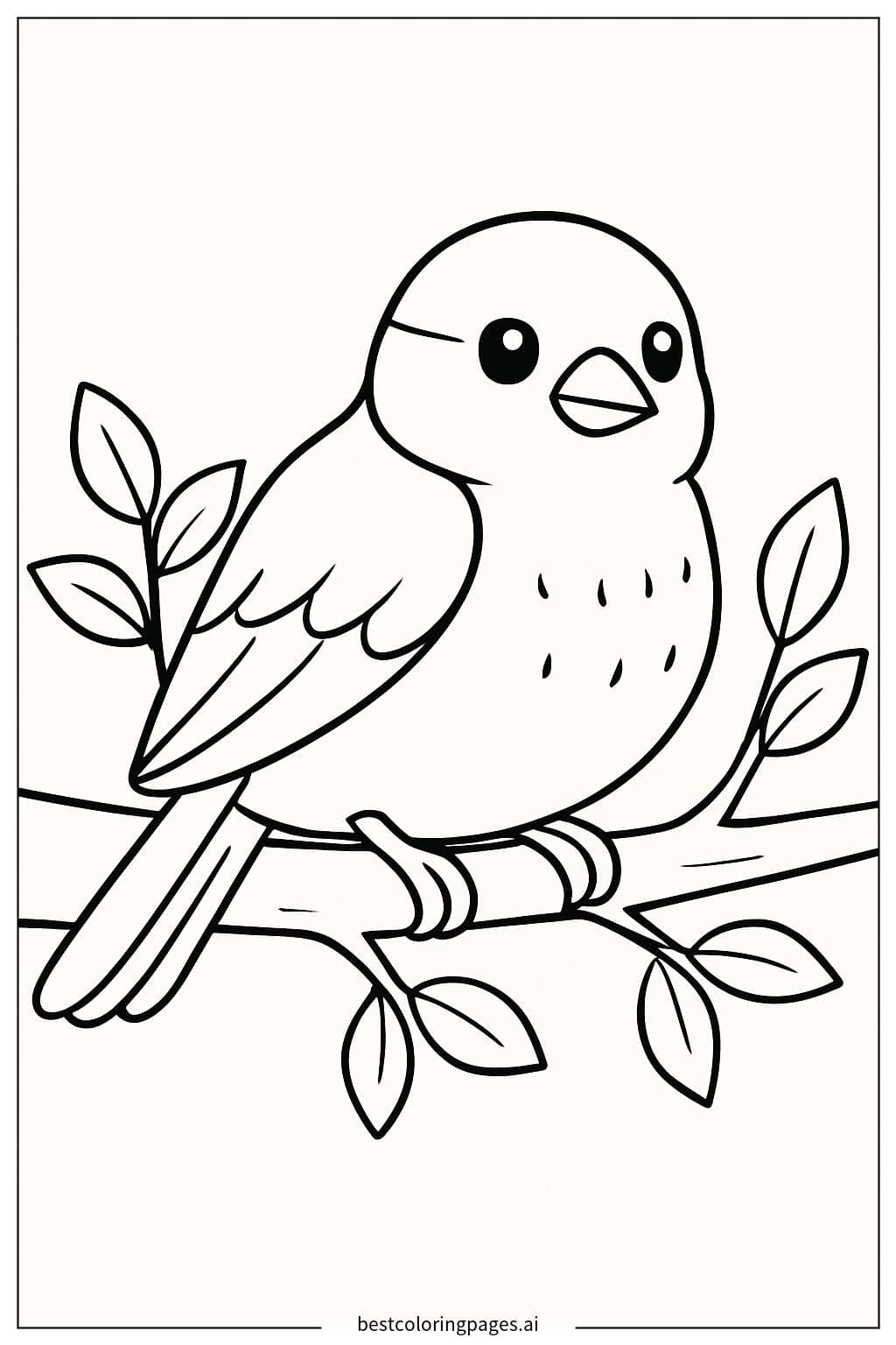 Pardal Sentado em um Galho