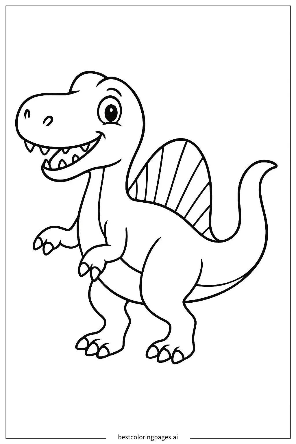 Playful Spinosaurus Tail Wagging