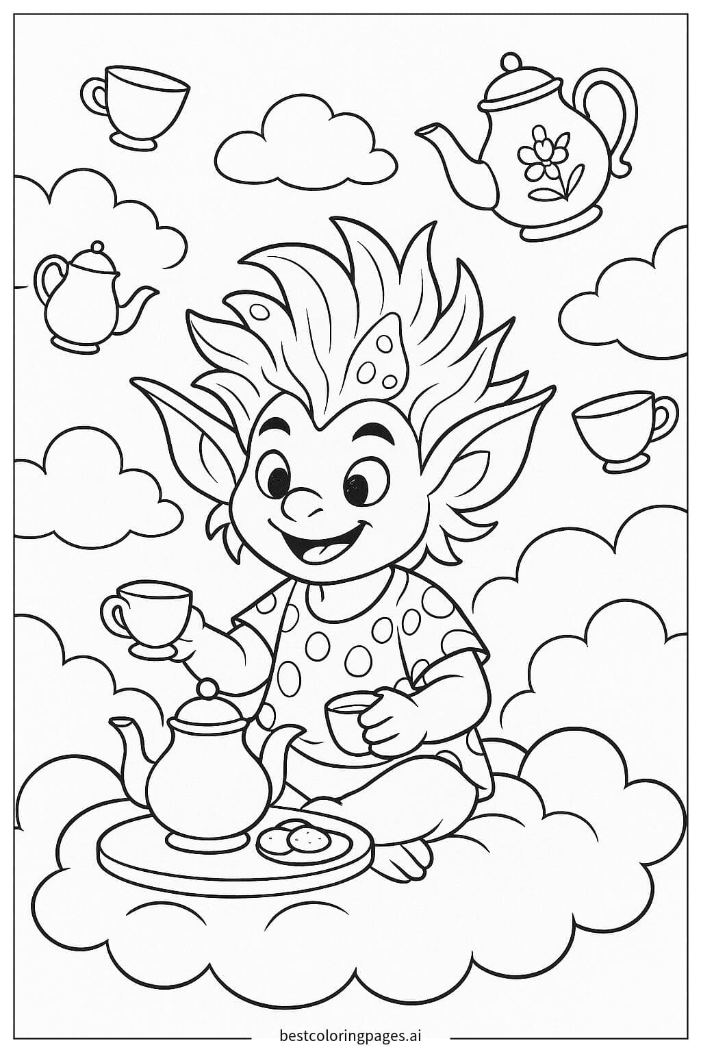 Sprunki's Whimsical Tea Party in the Clouds