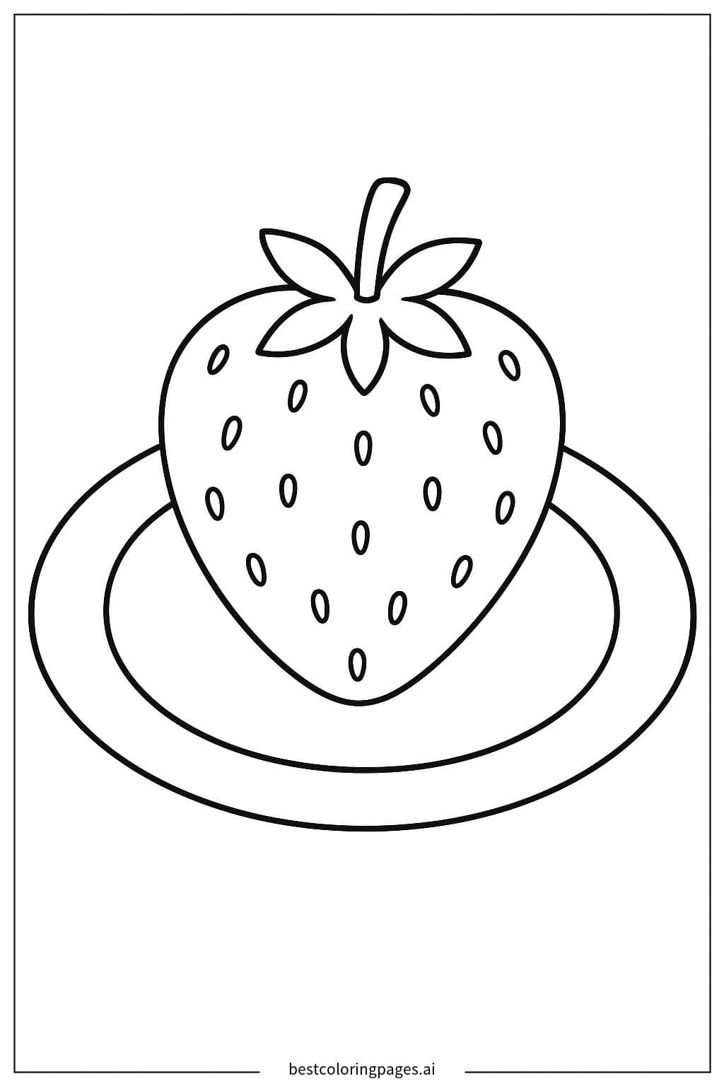 Strawberry on a Plate