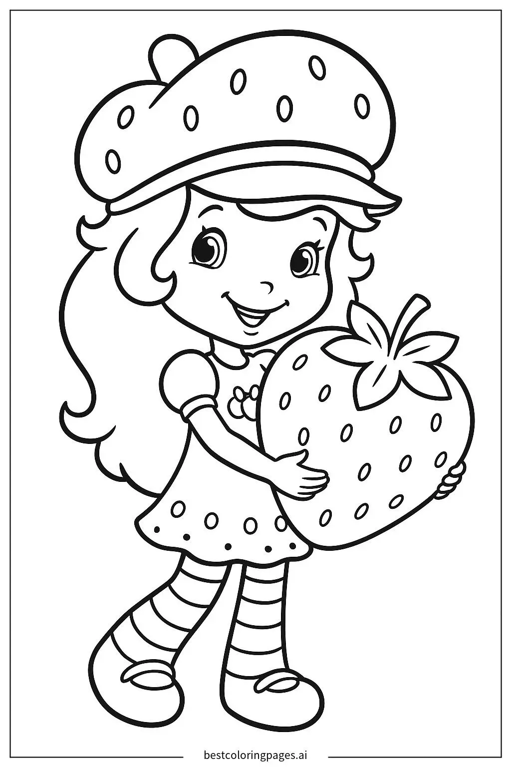 Strawberry Shortcake Memegang Stroberi