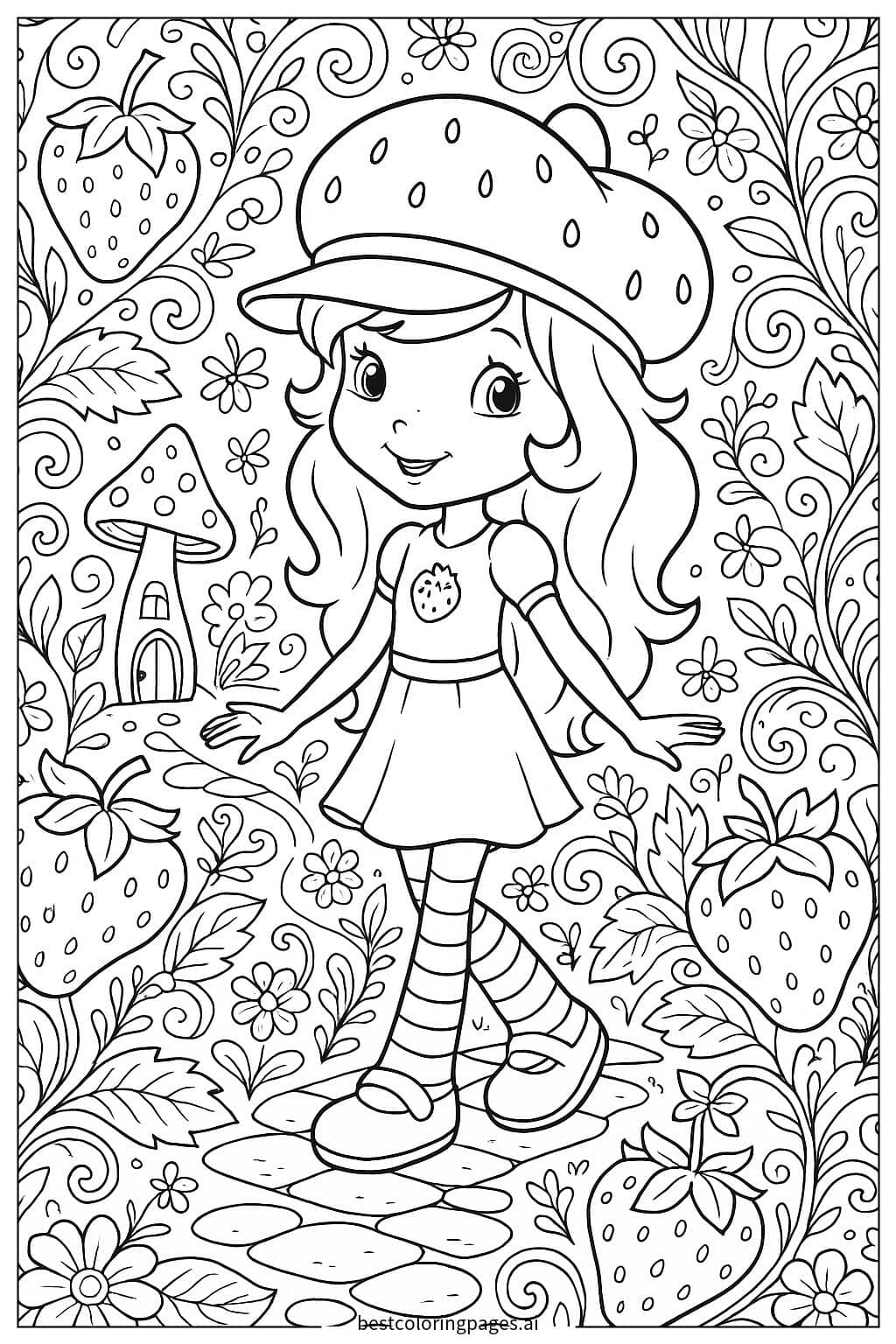 Disegni di L'Avventura Magica nel Giardino di Fragolina Dolcecuore da Colorare