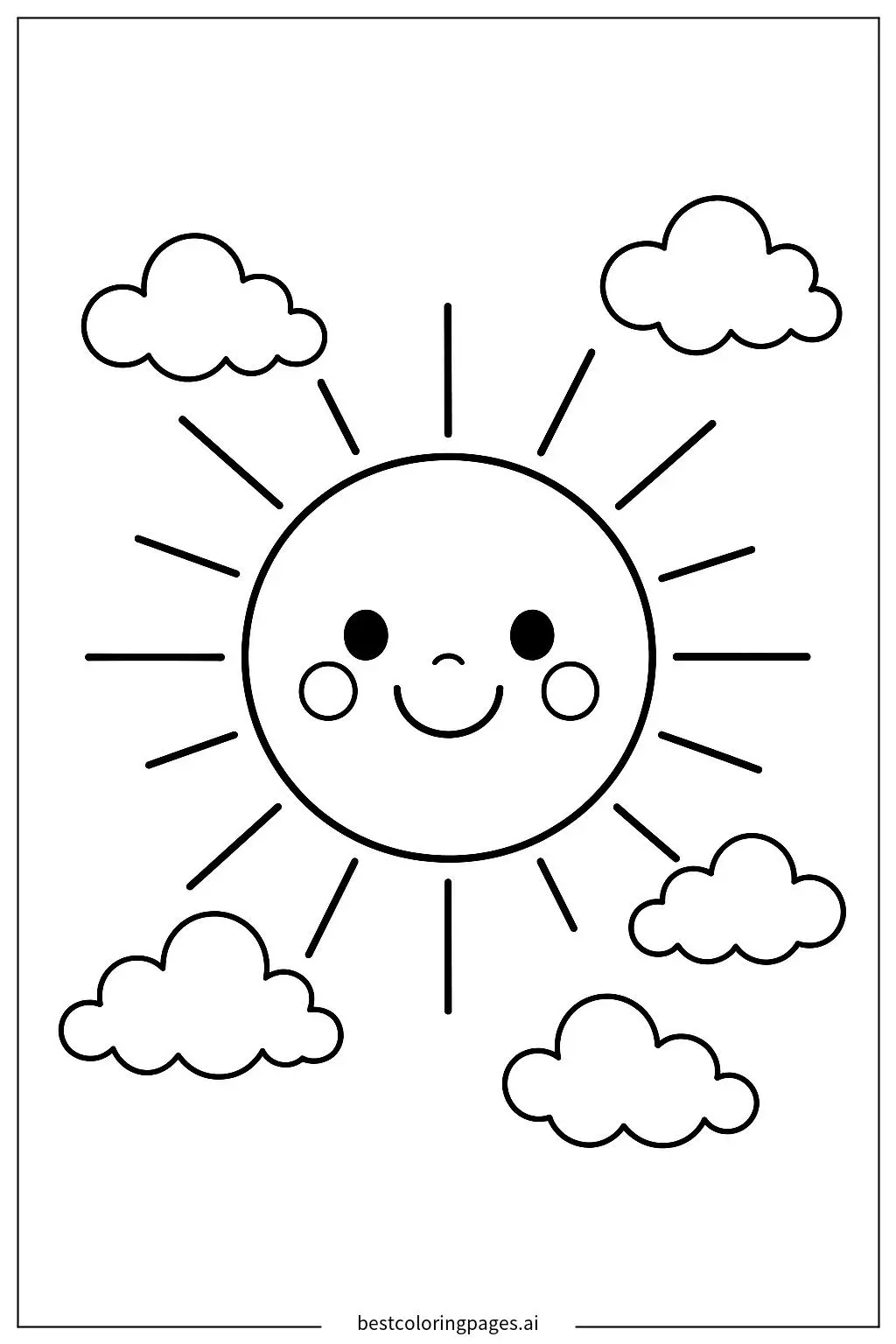 Sun Shining Brightly in the Clear Spring Sky
