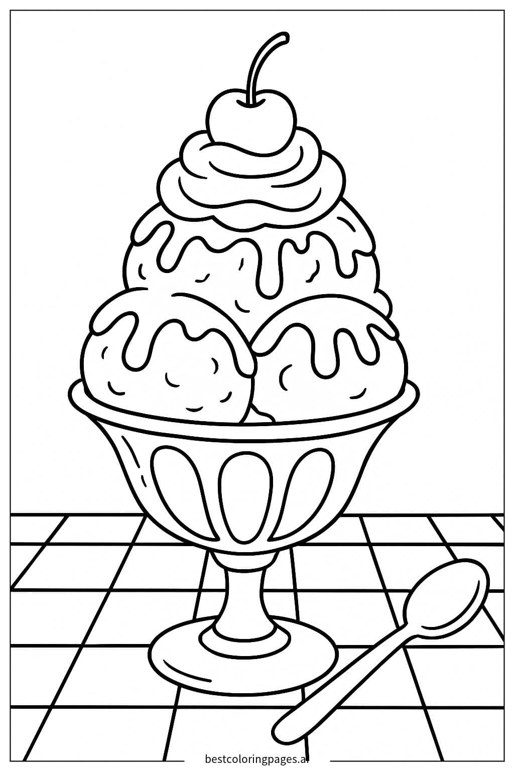 Delicious Sundae with Cherry on Top