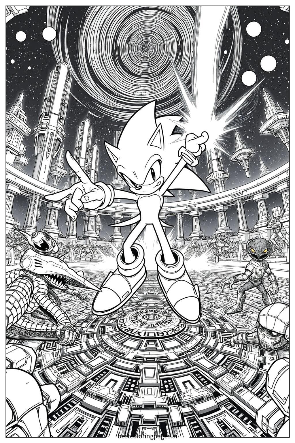 Super Sonic Battling in an Intergalactic Arena