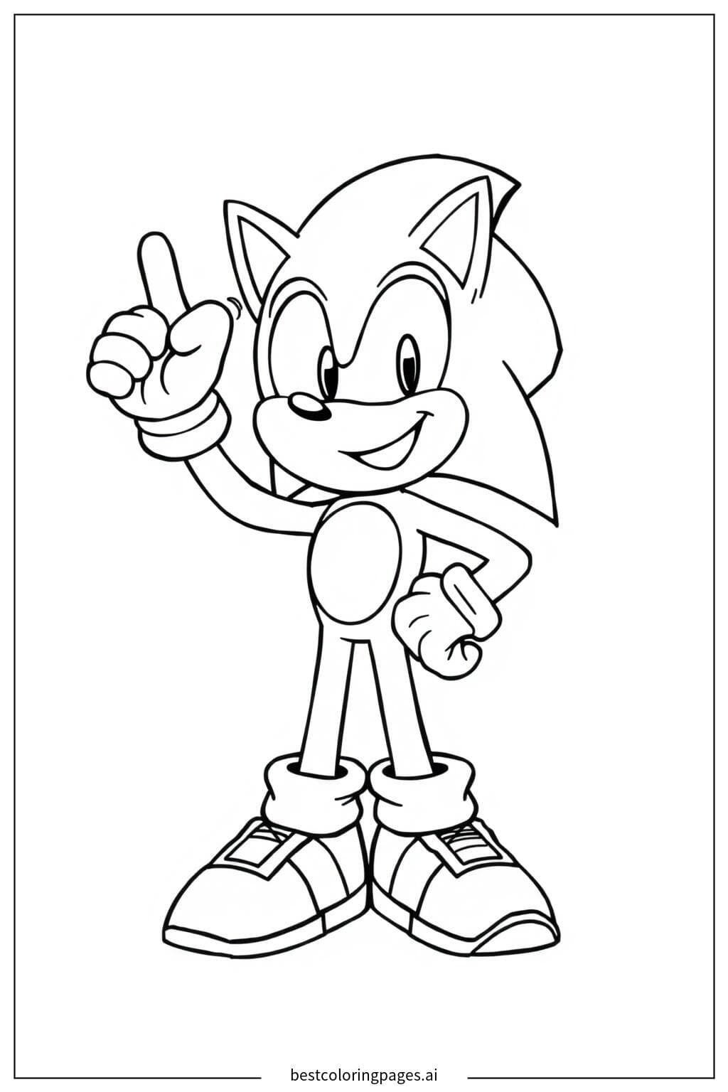 Super Sonic Smiling and Waving