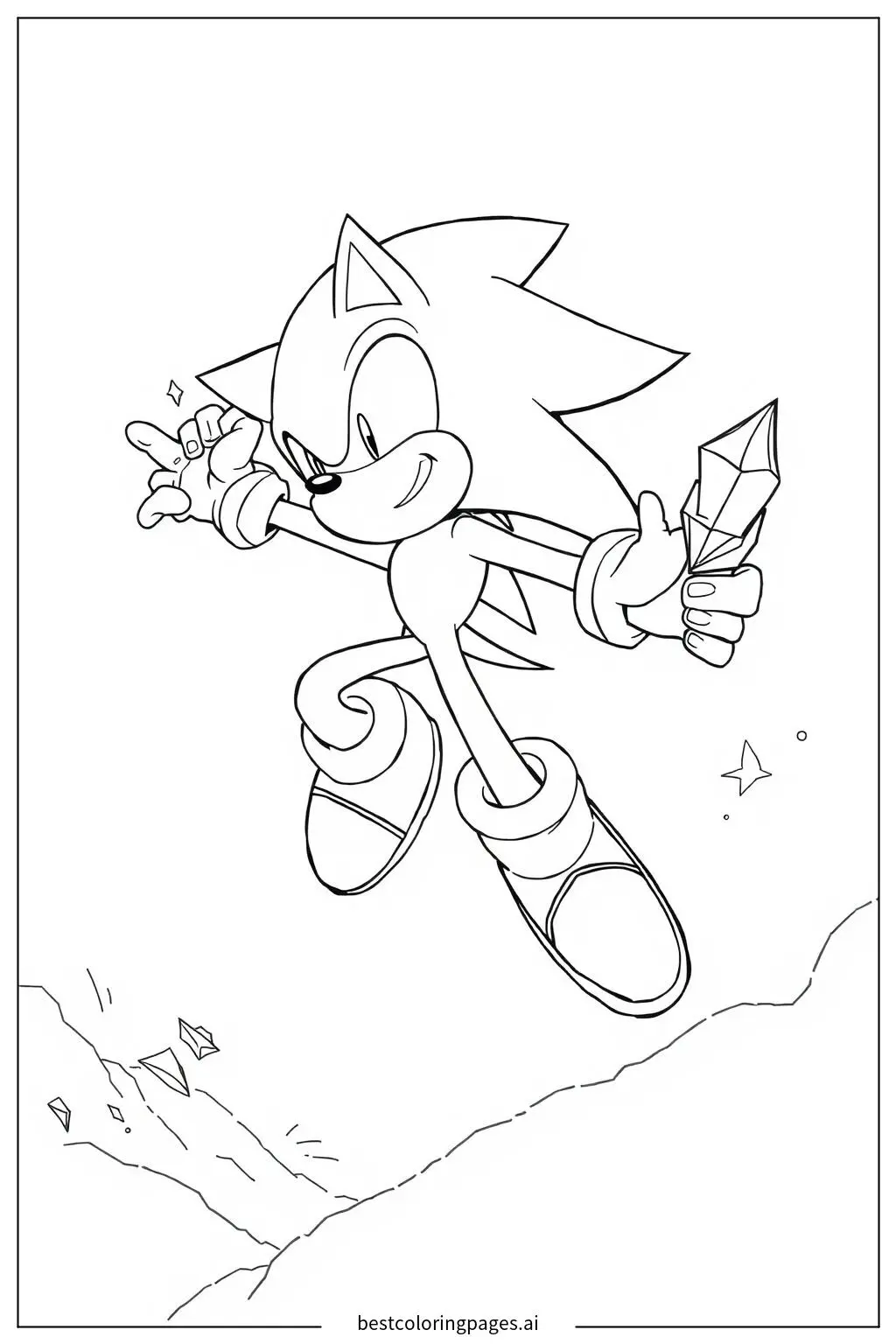 Super Sonic with Chaos Emerald