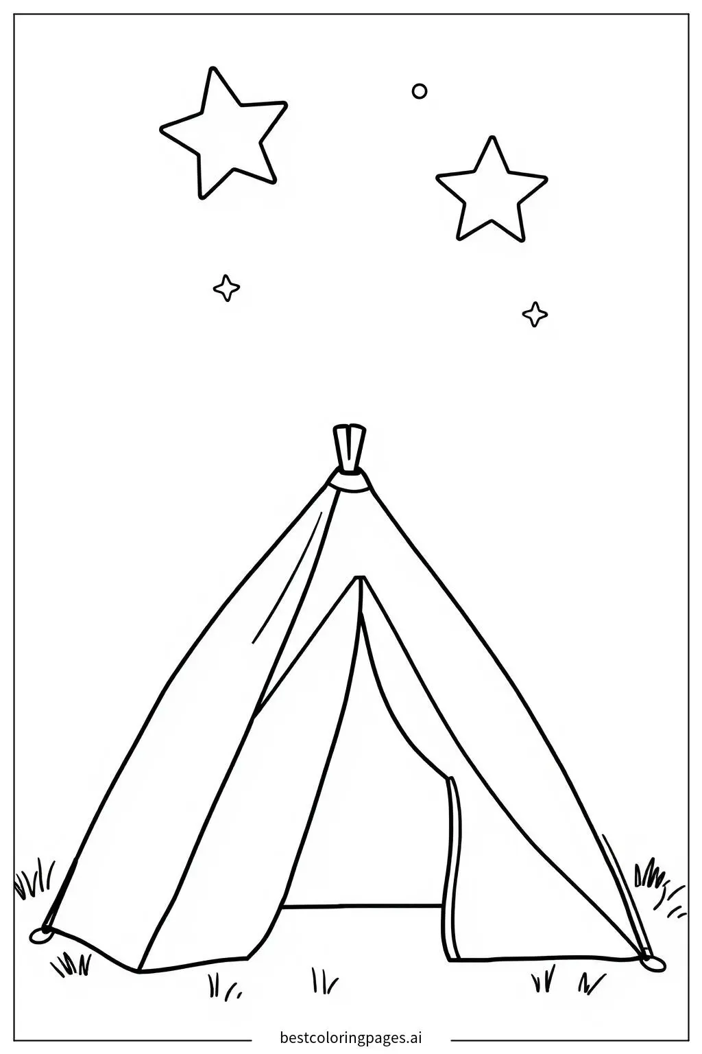 Tent Under a Starry Sky