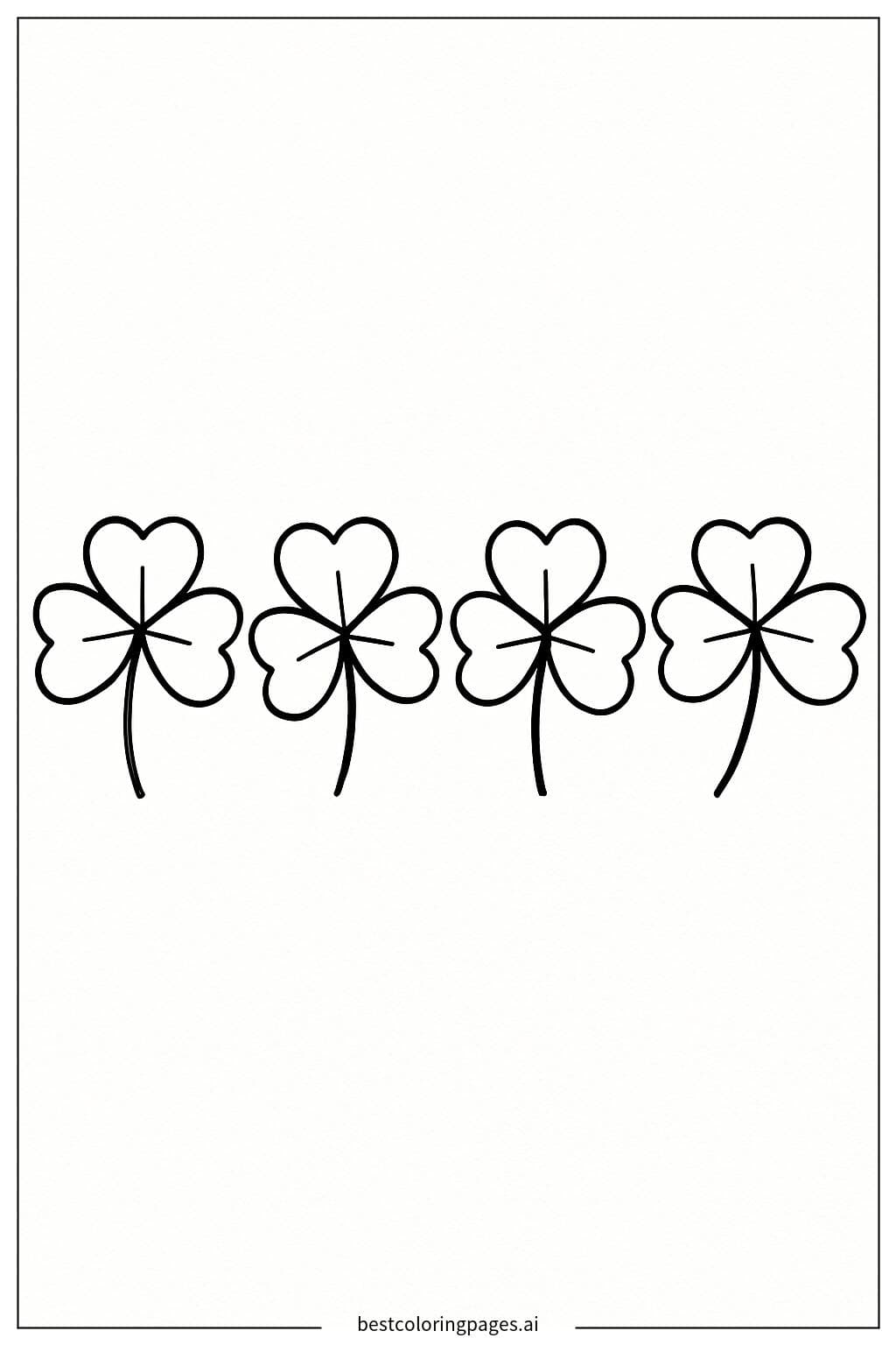 Tiny Shamrocks in a Row