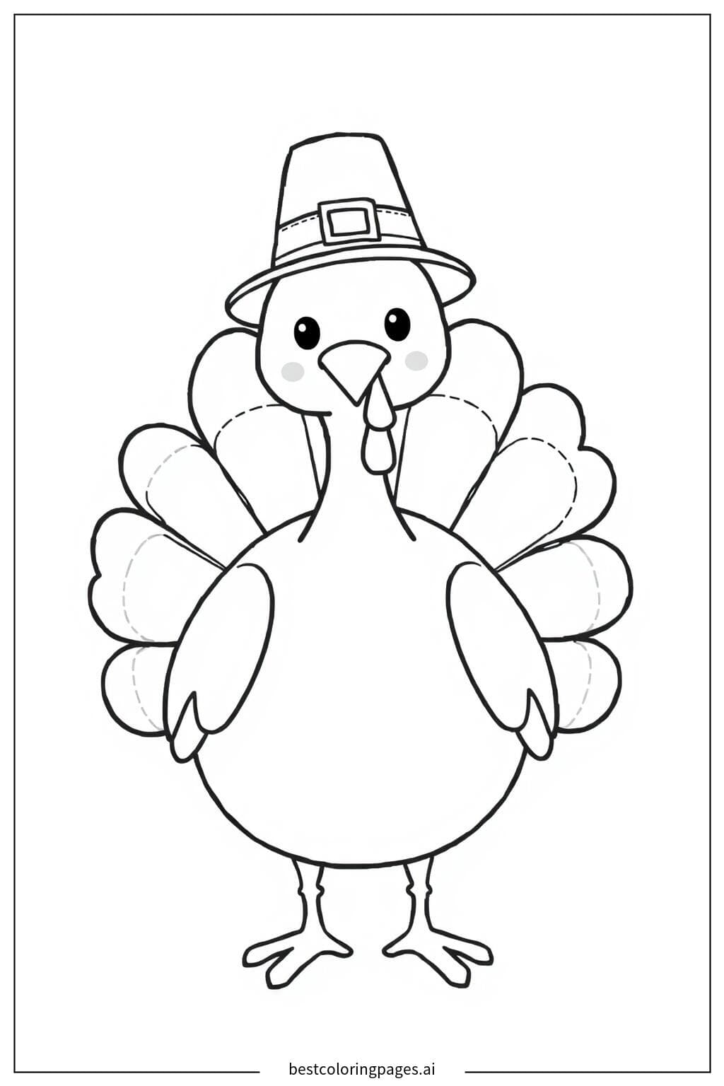 Festive Turkey with Pilgrim Hat