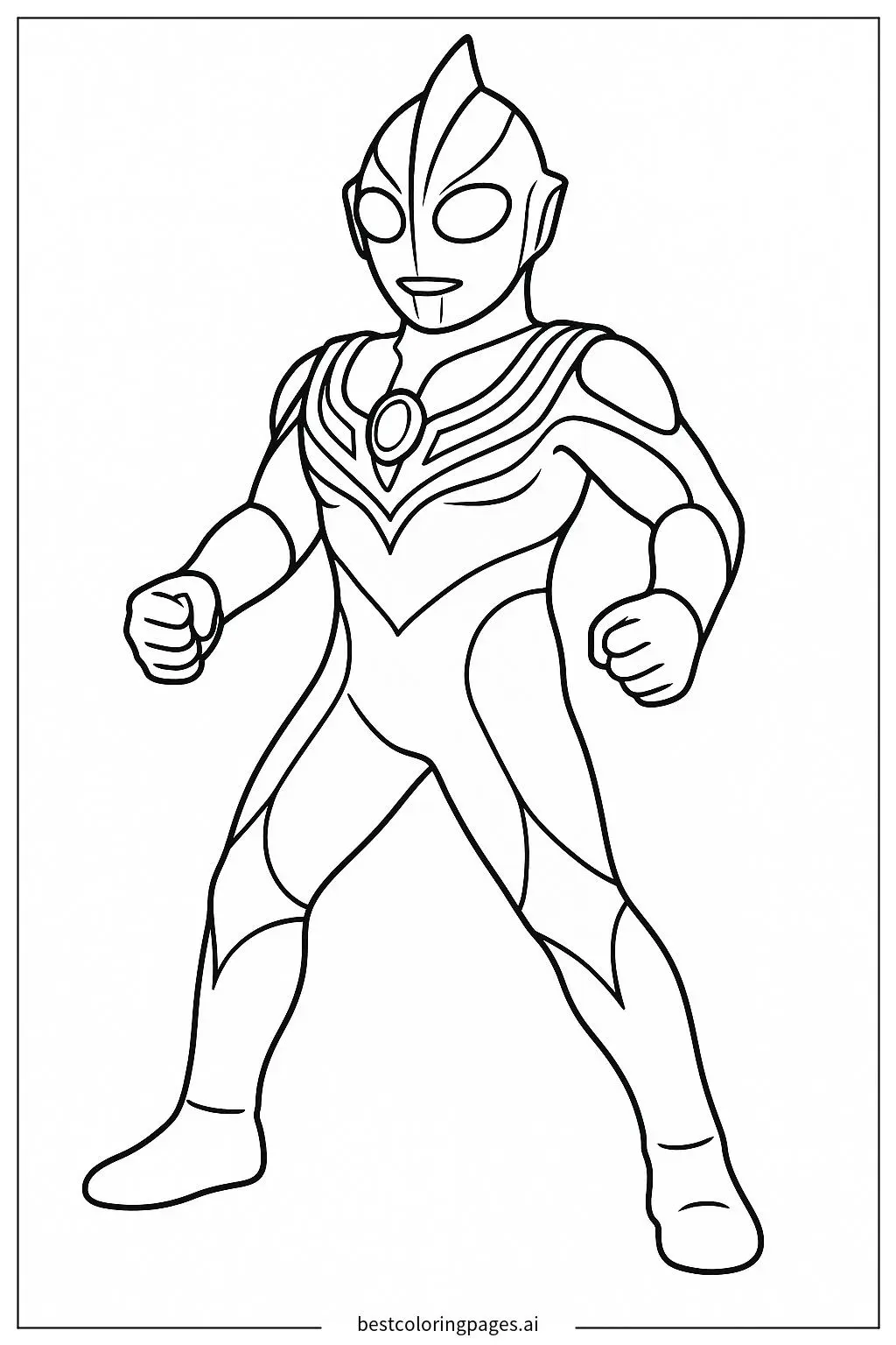 Ultraman Tiga in His Iconic Multi-Type Pose