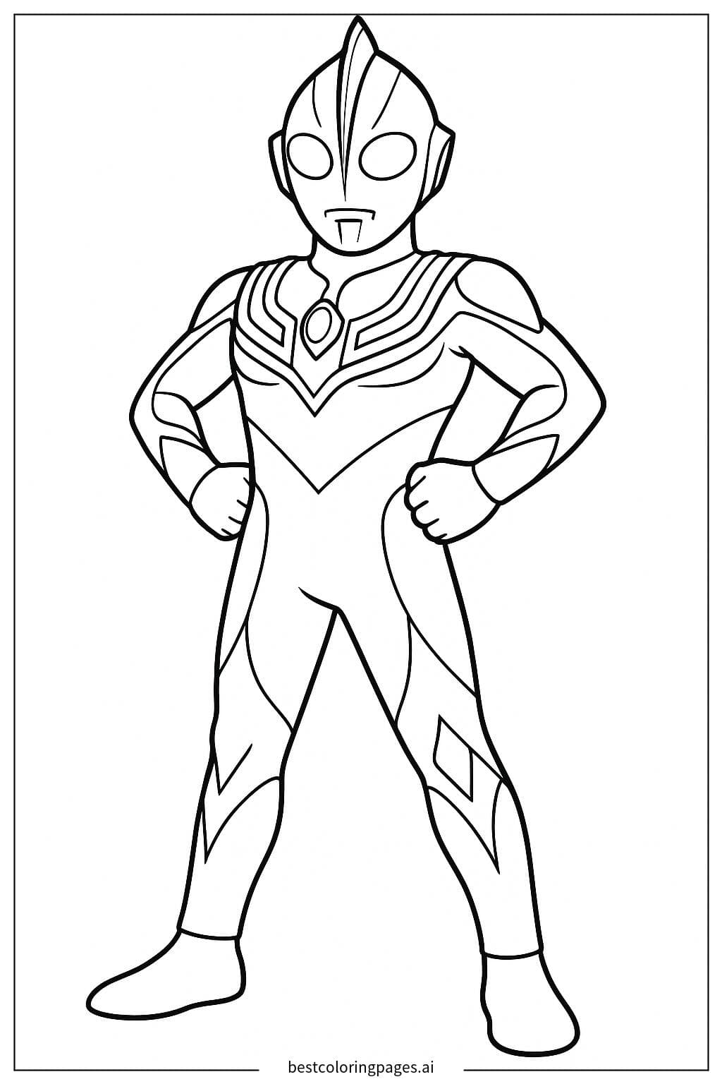 Ultraman Tiga with Glowing Eyes