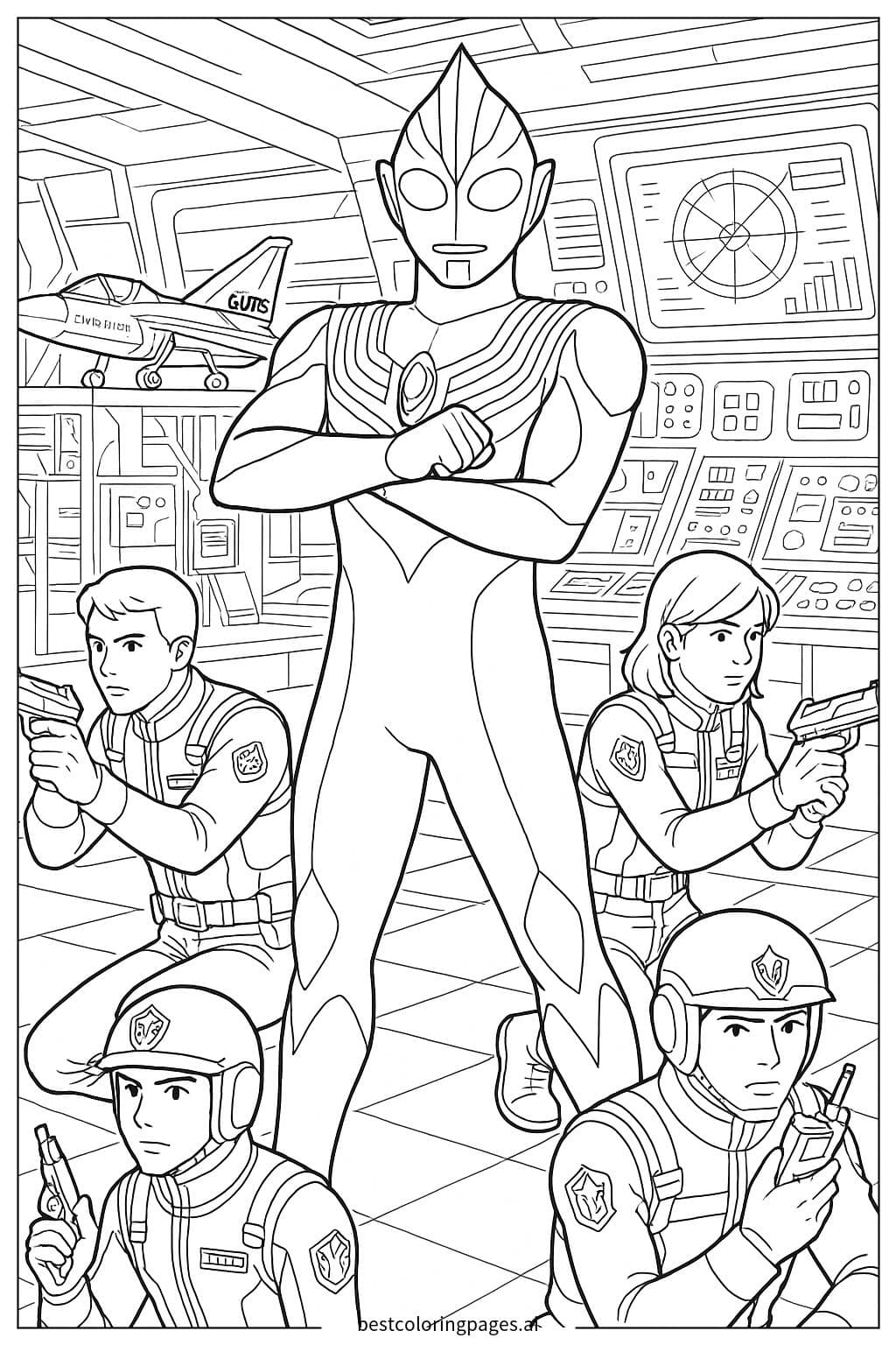 อุลตร้าแมนทีก้ากับทีม GUTS เตรียมพร้อมสำหรับภารกิจ