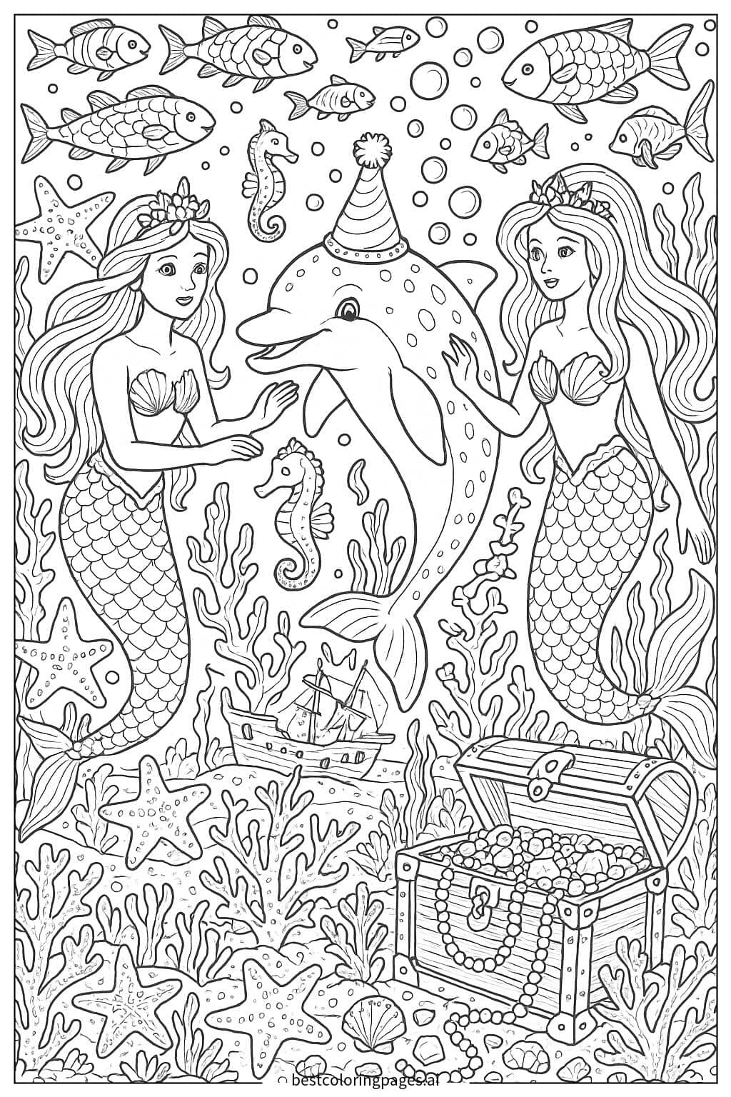 Disegni di Avventura nel Mondo Sottomarino da Colorare