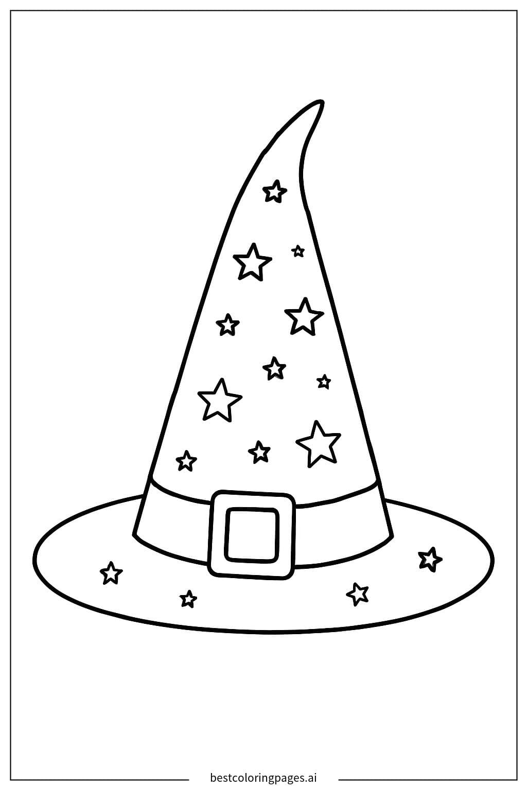 Hexenhut mit Sternen
