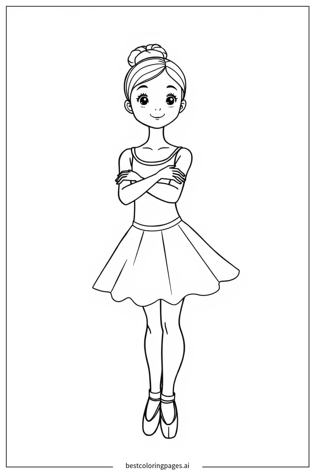 Graceful Young Ballerina in First Position