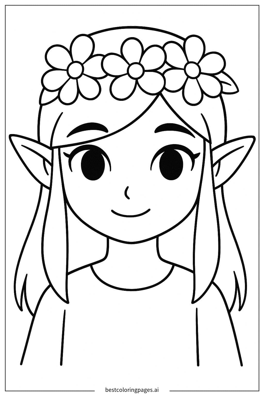 Zelda Wearing a Flower Crown