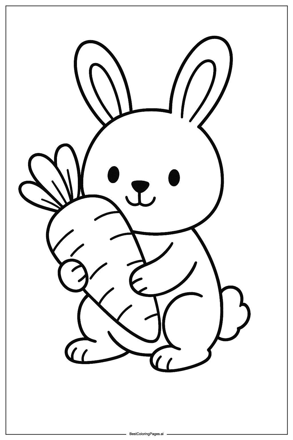 Bunny holding a carrot