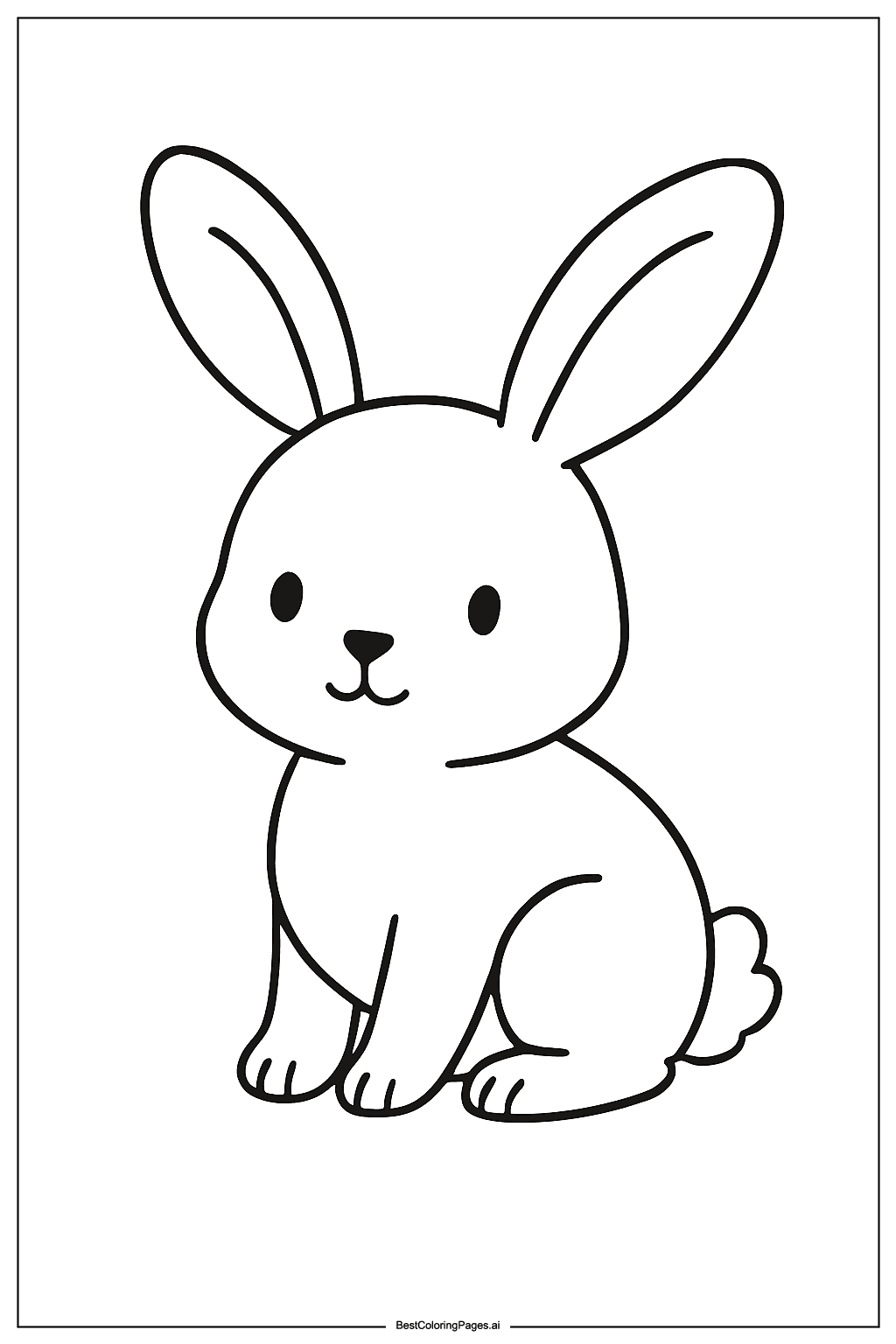 Bunny with floppy ears Coloring Page