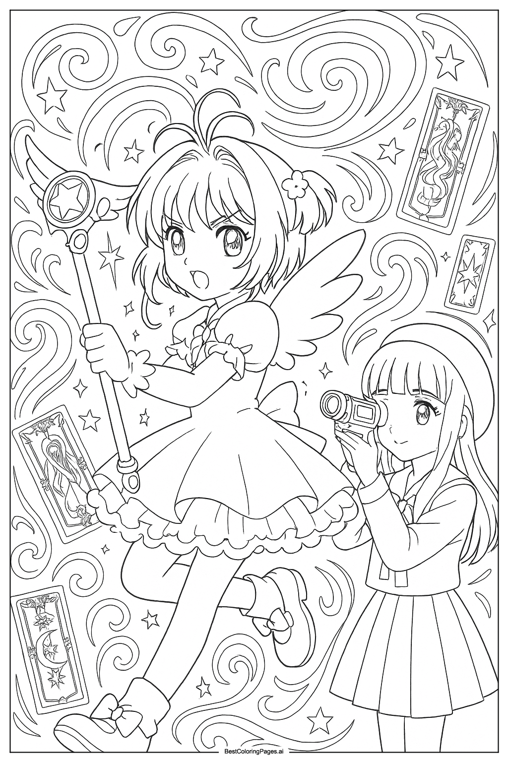 Cardcaptor Sakura magic battle scene