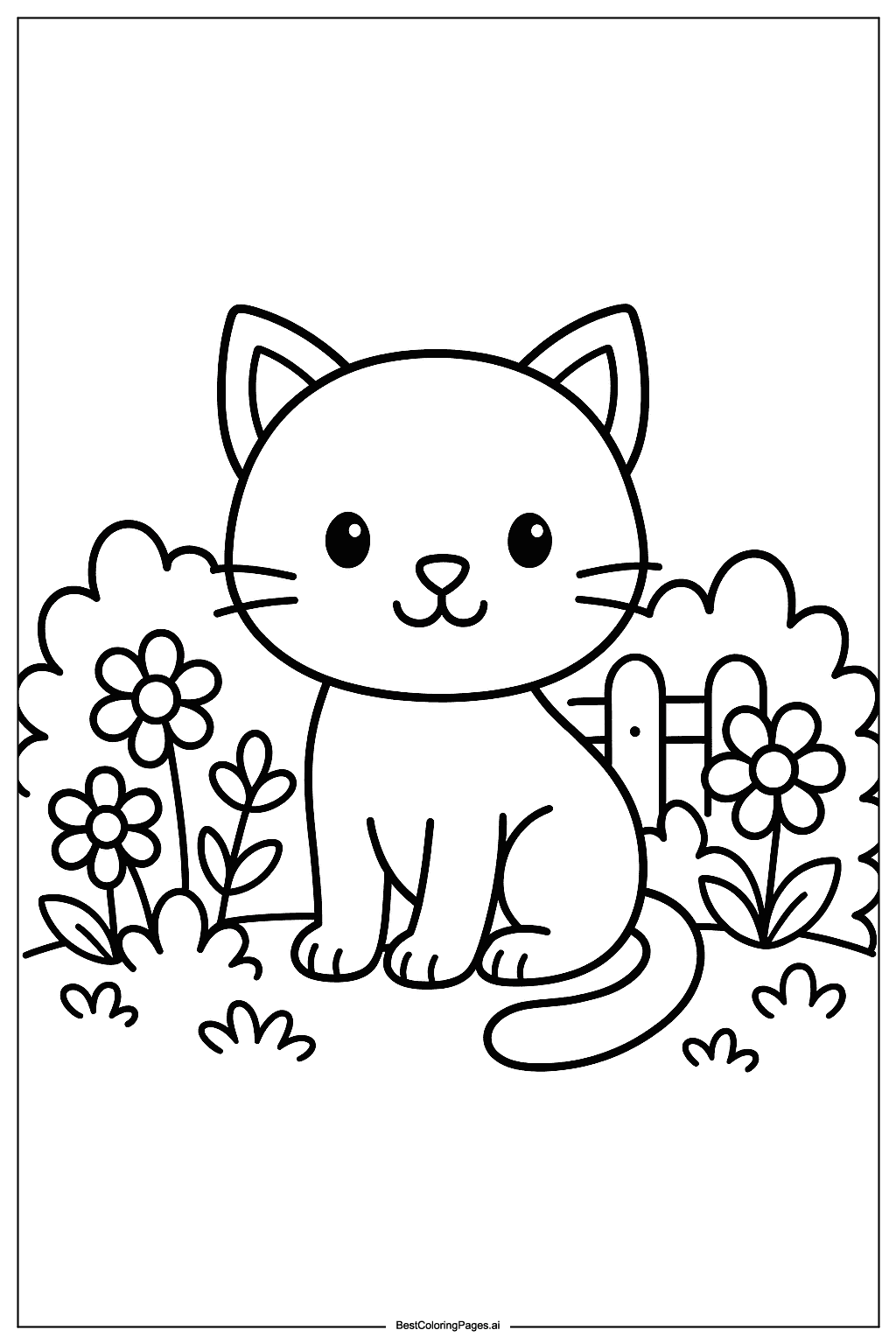 Cat in garden