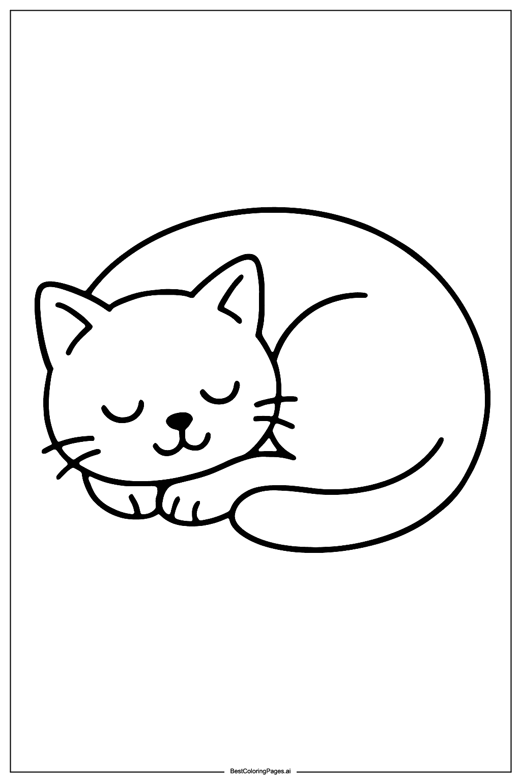 Cat sleeping peacefully