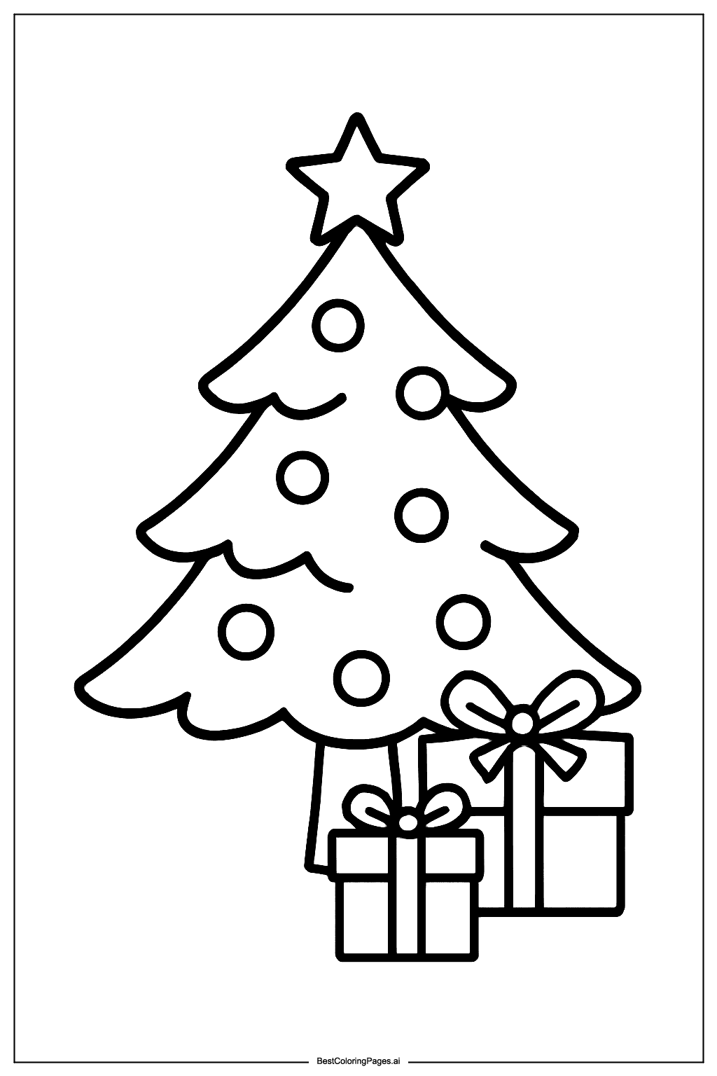 Christmas tree with presents