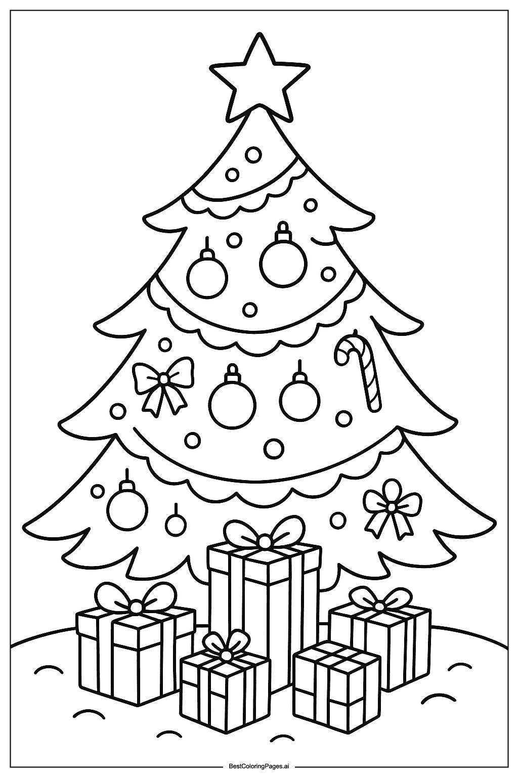 Christmas tree with presents