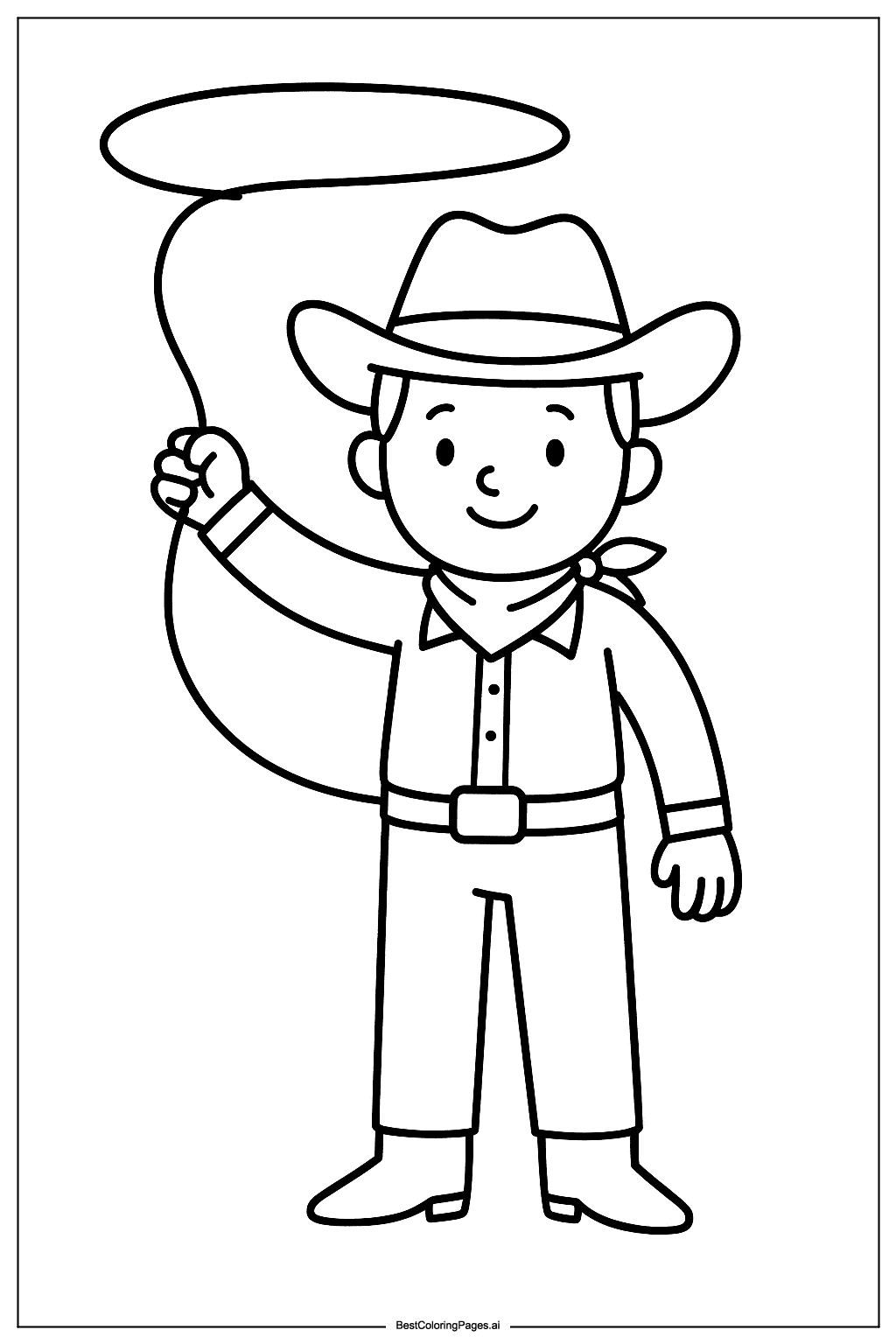 Cowboy with lasso