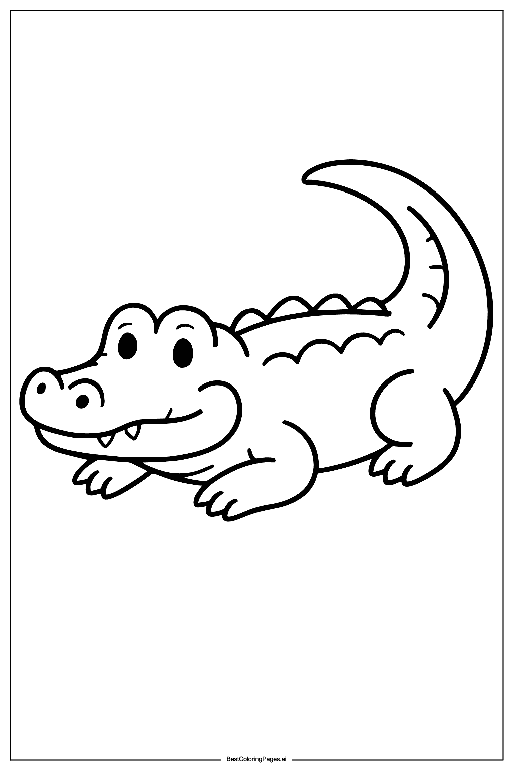 crocodile lying on belly