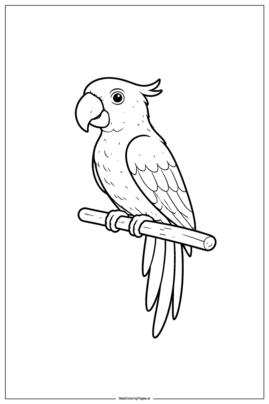 Papagei mit krummem Schnabel Ausmalbilder