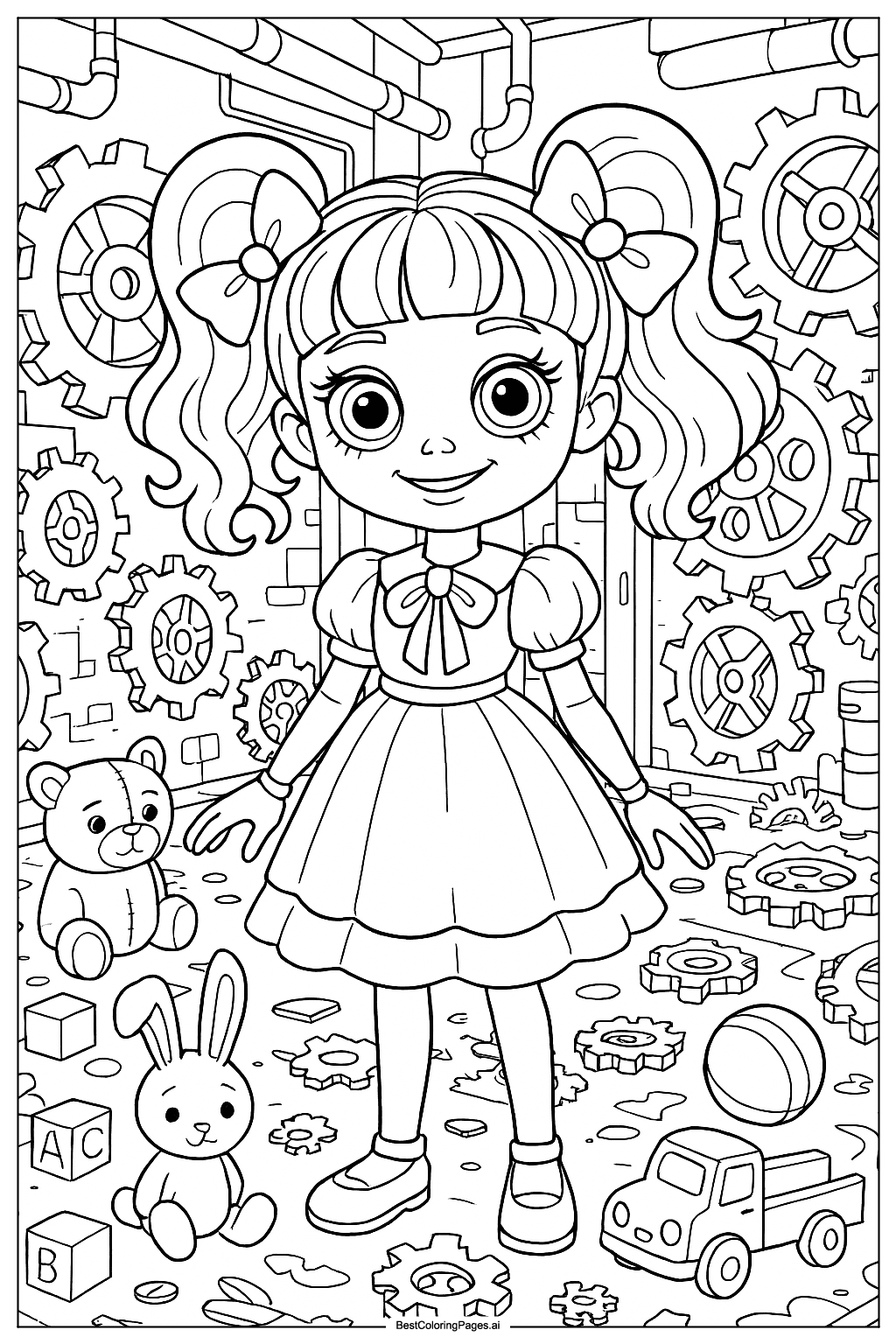 Poppy Playtime en la fábrica de juguetes