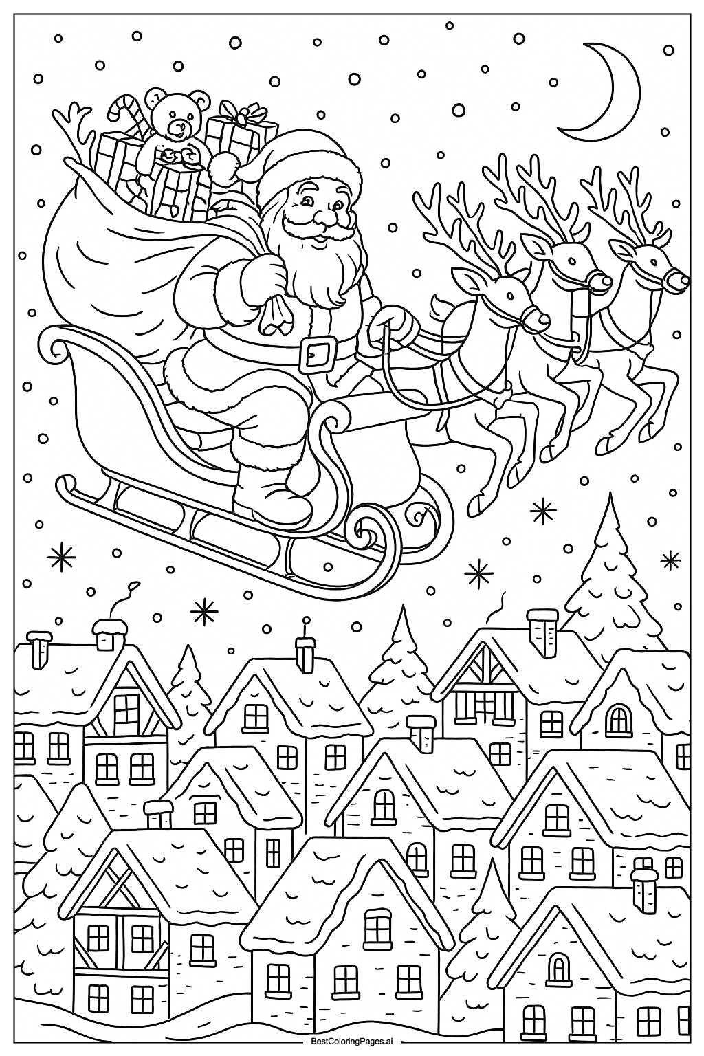 Santa Claus delivering presents