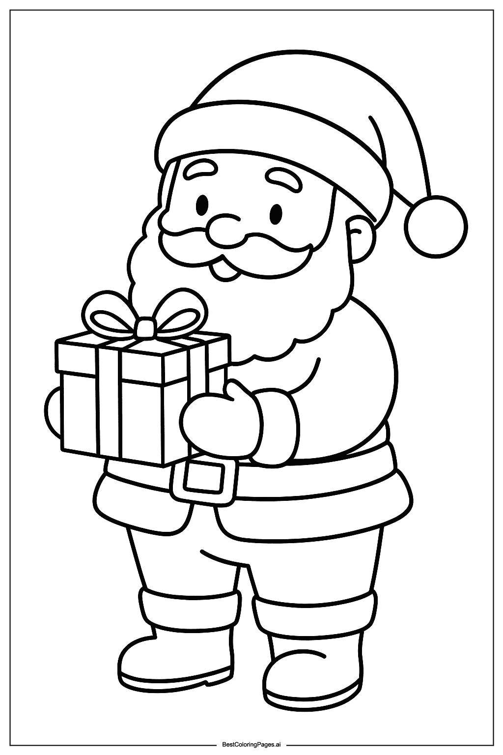 Santa Claus with gift