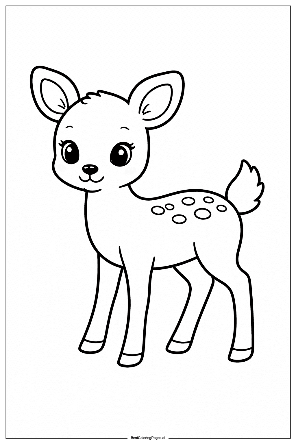 Small deer Coloring Page
