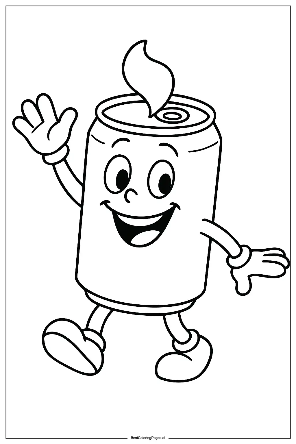 Sprunki smiling character Coloring Page
